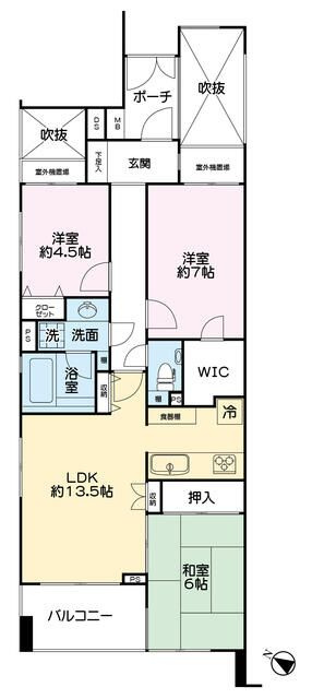 ガーデンホーム東雪谷の間取り