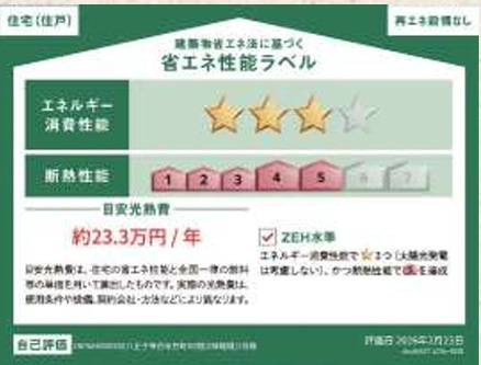 八王子市西寺方町02期の省エネ性能ラベル