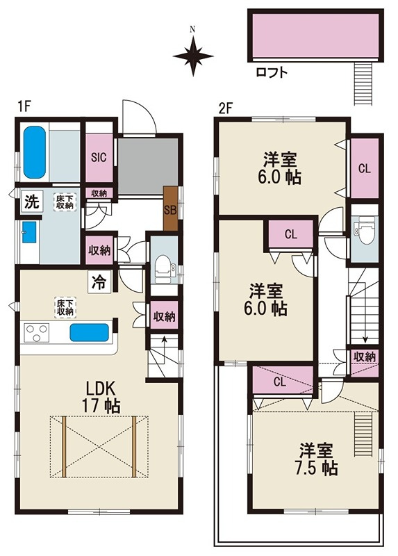 BLOOMING MAISON小金井市緑町1号棟 .の間取り