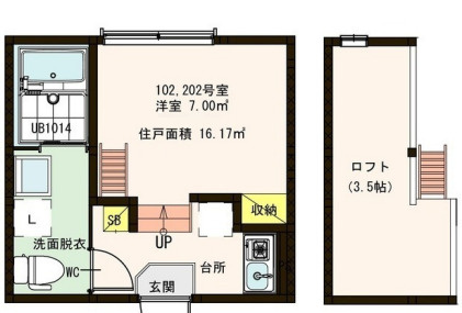 ハーモニーテラス関町北の間取り