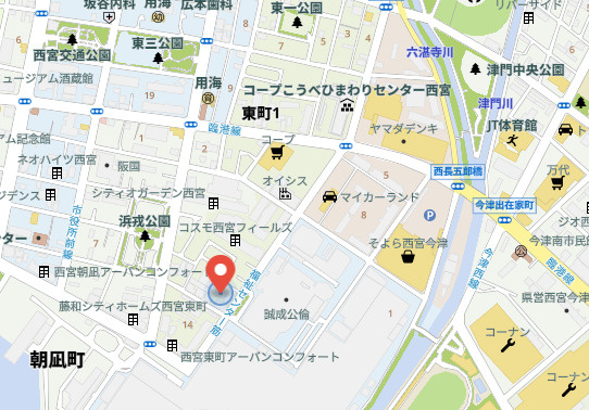 シャルマンコーポ西宮東の地図
