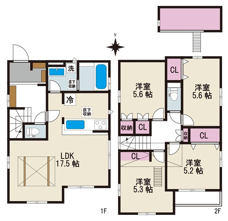 BLOOMING MAISON小金井市緑町2号棟 .の間取り