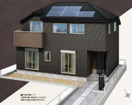 八王子市川口町03期 新築戸建ての外観パース