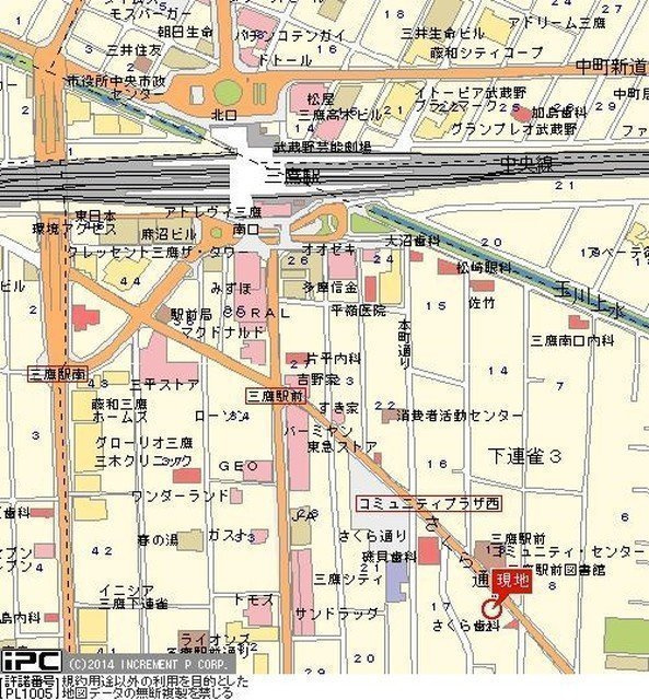 ライオンズマンション三鷹さくら通りの地図