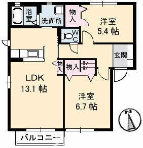ハピネス A棟の間取り