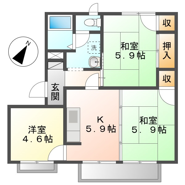 フレグランス福島Ａの間取り
