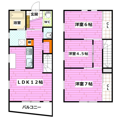 オランジェリー安芸Ⅱの間取り