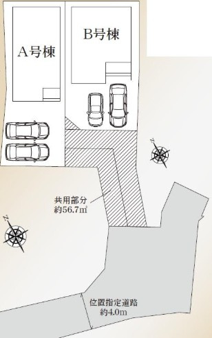 【区画図】 | 藤沢市本鵠沼1丁目 新築戸建 全2棟