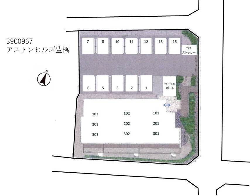 アストンヒルズ豊橋の駐車場
