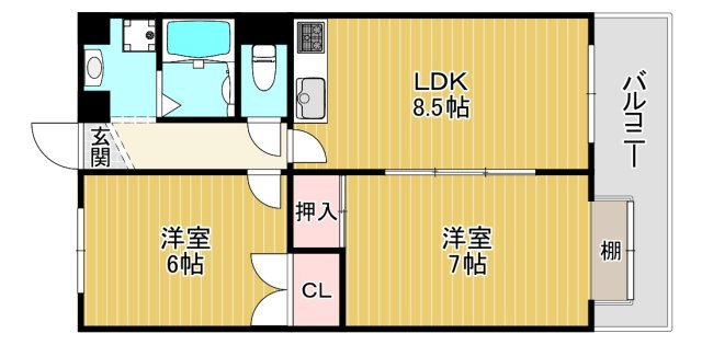 【間取り】 | ブランドールMⅢ