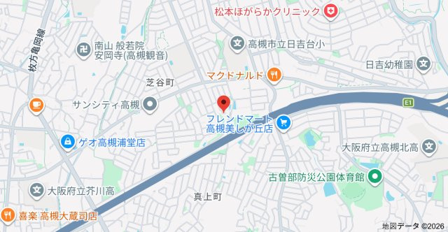 真上町６丁目戸建の地図