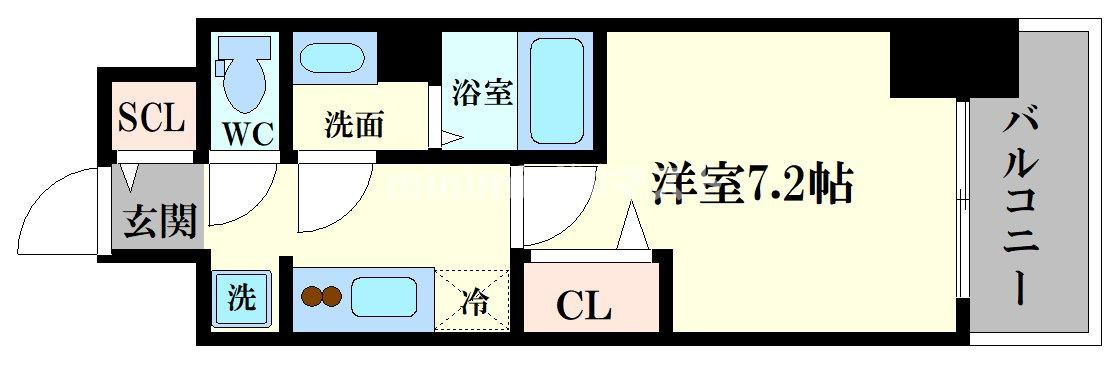 プレサンス大国町ラヴェニールの間取り