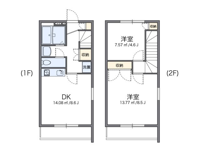 レオパレスラルクアンシエルの間取り