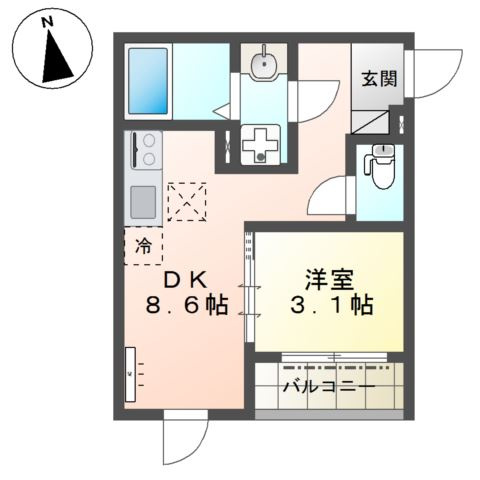 仮）八王子市北野町マンション新築工事の間取り