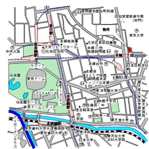 パークアクシス本郷の杜の地図
