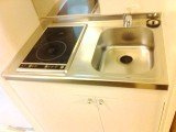 レオパレスステラのキッチン|2口コンロのIHラジエントヒータータイプとなっております
