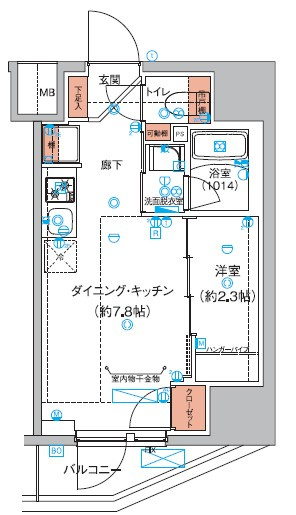 ハーモニーレジデンス巣鴨山手インサイドの間取り
