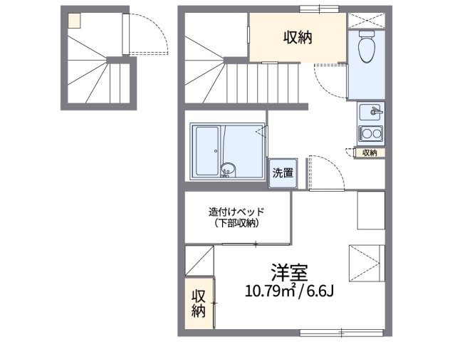 レオパレスアイビーコート８Ⅱの間取り