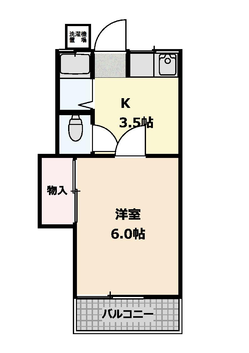 リバーハイツA棟の間取り