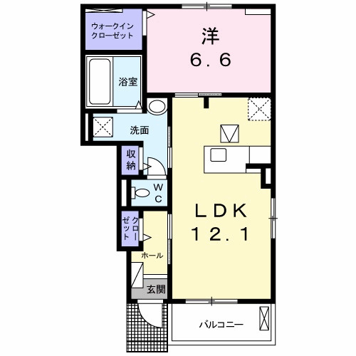 コリーヌメゾンＡの間取り