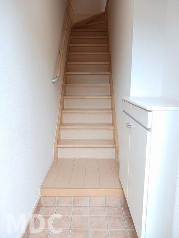 徳島市中前川町４丁目のアパートの玄関