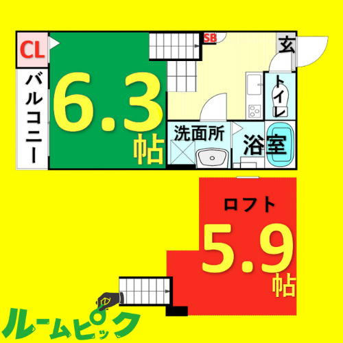 ミリオン中村本町　名古屋市賃貸　仲介手数料無料の間取り