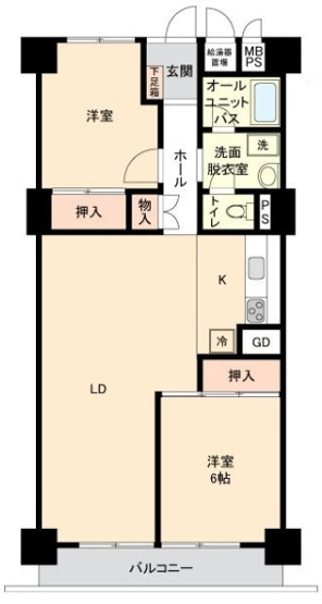 【間取り】 | 新大阪スカイハイツ | 全居室洋室＆収納有