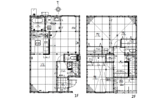 【間取り】 | 安佐北区可部6丁目（全2区画）No2 | 21.5帖の大空間LDKを中心とした3LDKプラン。2階には7.0帖、6.7帖、6.0帖の居室を配し、全室にクローゼットを備えています。洗面室と脱衣室が分かれた、生活動線に配慮した設計です。