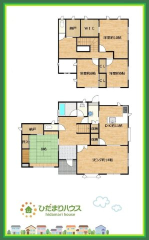 いわき市中央台鹿島2丁目　中古戸建の間取り|『自分の部屋がほしいー！』と言われるのはいつだろう？
マイホームなら余裕の部屋数！子供部屋はもちろん、収納場所も多いですよ(^^)/