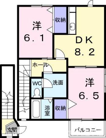 【間取り】 | サンメゾン元山　Ａ