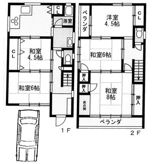 【間取り】 | 尼崎市大島２丁目　中古戸建