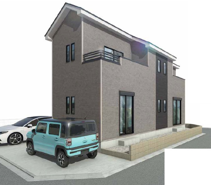 八王子市中野町10期 新築戸建ての外観パース