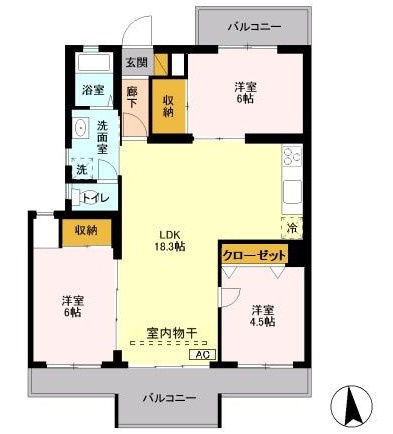 ハイツ南の間取り