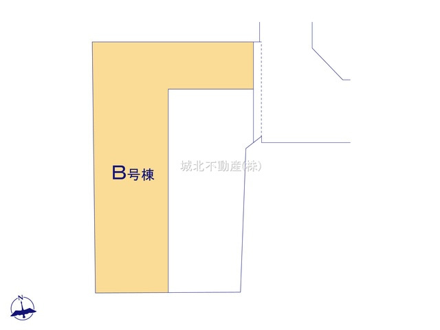 杉並区南荻窪3丁目 全2棟B号棟の区画図|土地面積/95.31㎡建物面積120.96㎡の3LDK+Sの新築戸建。
東側4.00ｍ私道に面する戸建て