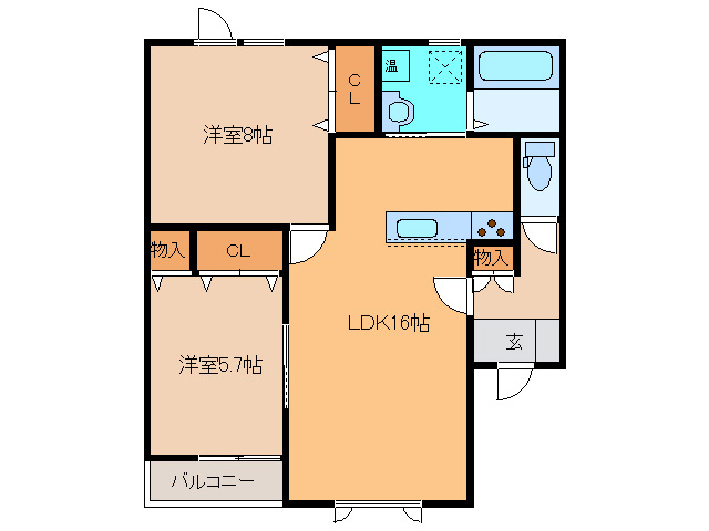 East　GardenⅡの間取り