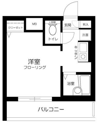 中野区本町２丁目の賃貸マンションの間取り