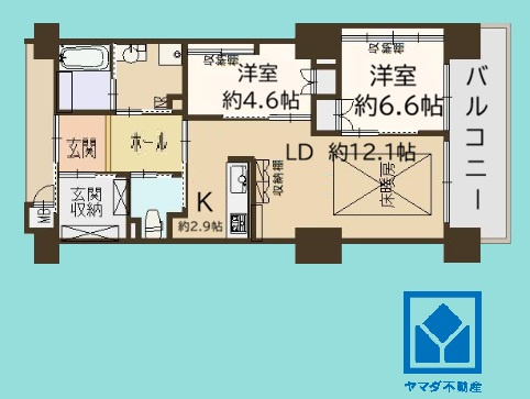 マスターズマンション苦楽園中楽坊の間取り