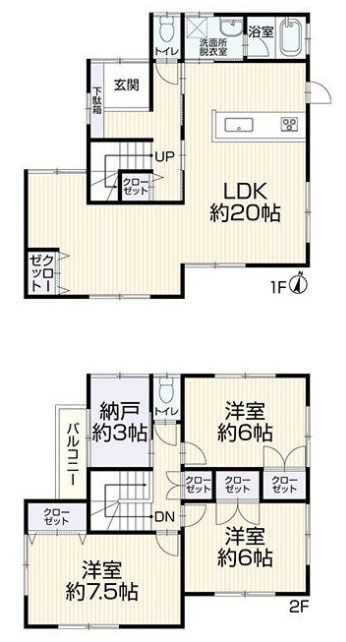 草加市柳島町 中古戸建の間取り