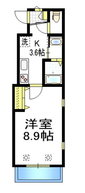 ＡＺＵＲＥ三宿の間取り|★角部屋２面採光★