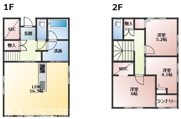 恒久2丁目　新築戸建ての間取り
