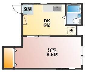 【間取り】 | シティハイム本郷台Ａ | １ＤＫのお部屋です