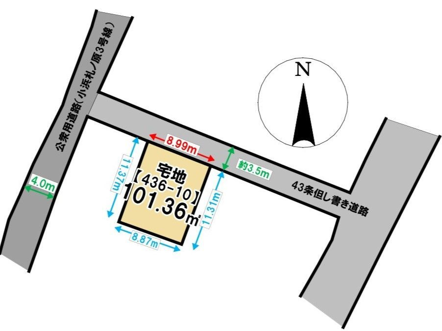 長崎県雲仙市小浜町雲仙 中古戸建の区画図|※土地図と現況が異なる場合には、現況を優先いたします。