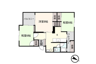 【間取り】 | アシスト第11青森マンション　B