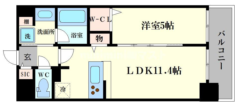 セファ上本町の間取り
