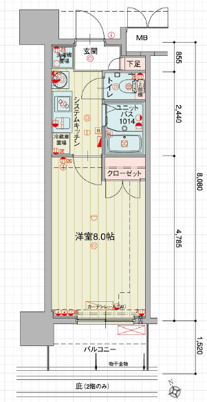 パルティール原駅前の間取り
