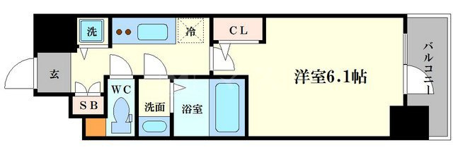 エスリード松屋町サウスの間取り