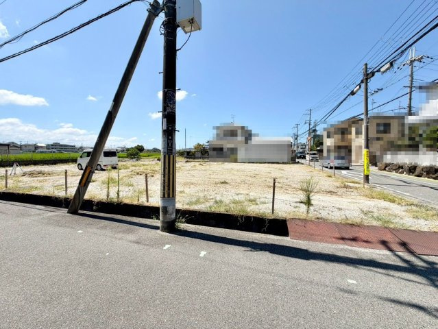 菩提　売土地　全６区画の前面道路含む現地写真|南海高野線「初芝」駅までバス１５分！バス停まで徒歩２分！毎日の通勤や通学に便利ですね♪
