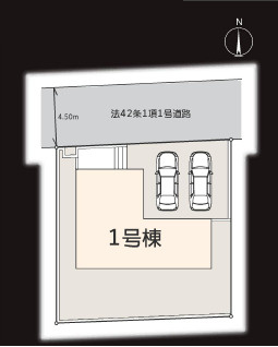 厚木市毛利台3丁目　新築戸建　全1棟1号棟の区画図