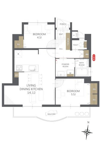 マンション長田11の間取り