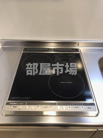 リブリ・Ueno Buildのキッチン|2口IHコンロ